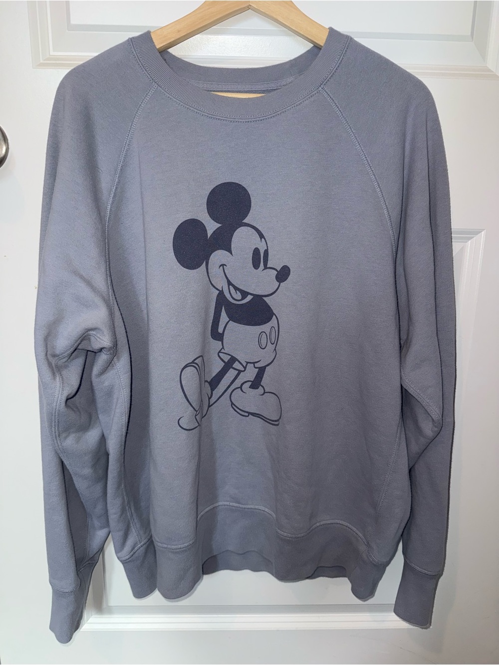Disney Gray Crewneck Sweatshirt with Classic Mickey Print